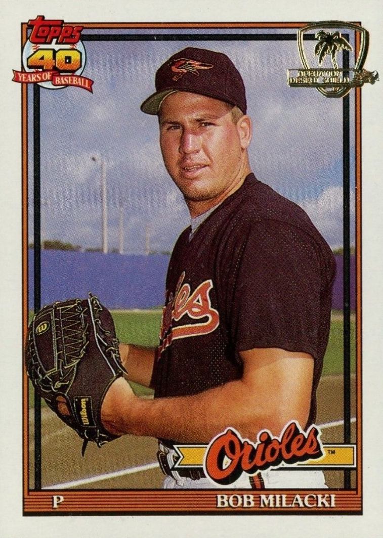 1991 Topps Desert Shield Bob Milacki #788 Baseball Card
