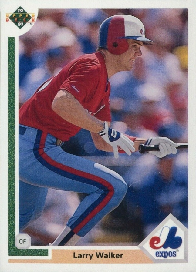1991 Upper Deck Larry Walker #536 Baseball Card