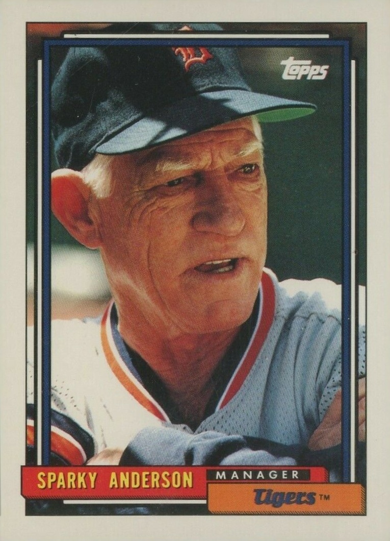 1992 Topps Sparky Anderson MG #381 Baseball Card