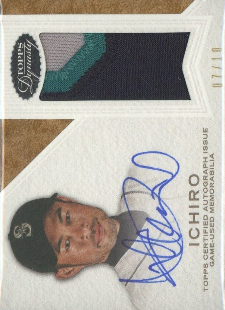 2016 Topps Dynasty Autograph Patches Ichiro #API10 Baseball Card