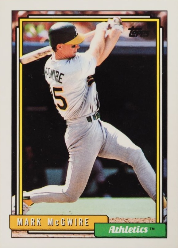 1992 Topps Mark McGwire #450 Baseball Card