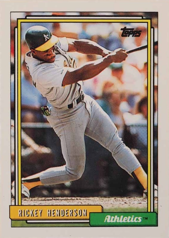 1992 Topps Rickey Henderson #560 Baseball Card