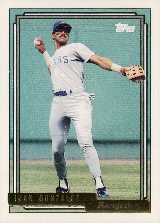 1992 Topps Gold Juan Gonzalez #27 Baseball Card