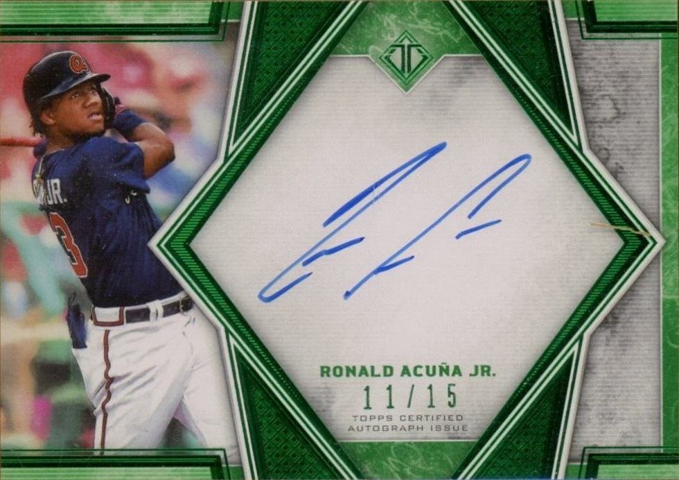 2019 Topps Transcendent Framed Transcendent Autographs Ronald Acuna Jr. #RAJ Baseball Card