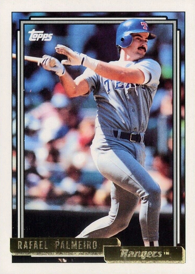 1992 Topps Gold Rafael Palmeiro #55 Baseball Card