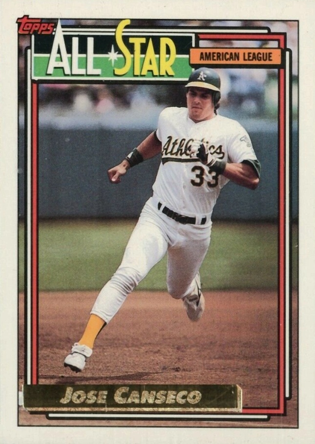 1992 Topps Gold Jose Canseco #401 Baseball Card