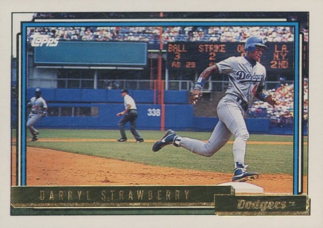 1992 Topps Gold Darryl Strawberry #550 Baseball Card