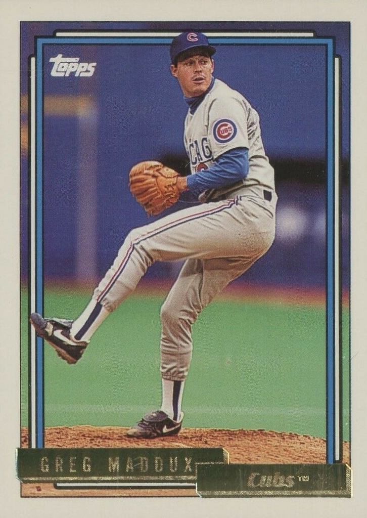 1992 Topps Gold Greg Maddux #580 Baseball Card