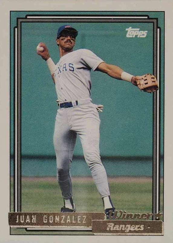 1992 Topps Gold Juan Gonzalez #27 Baseball Card