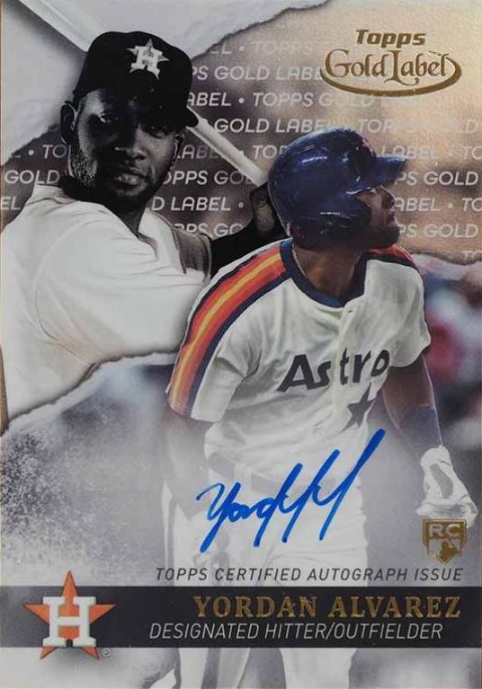 2020 Topps Gold Label Framed Autographs Yordan Alvarez #GLAYA Baseball Card