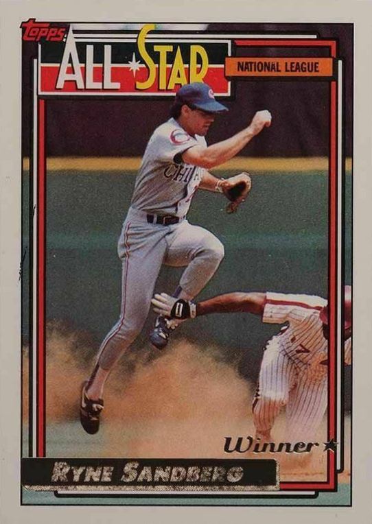 1992 Topps Gold Ryne Sandberg #387 Baseball Card