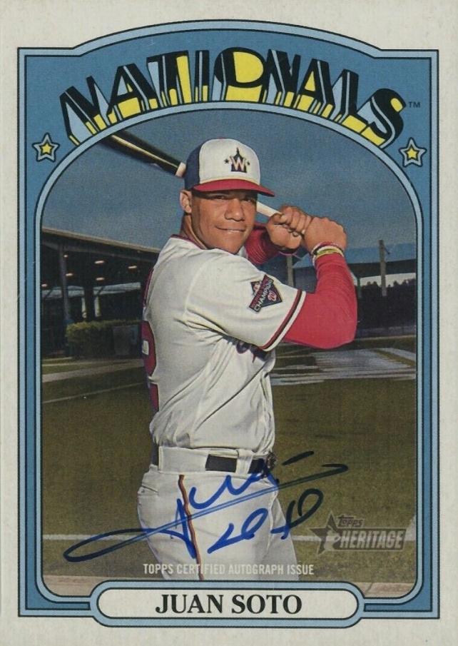 2021 Topps Heritage Real One Autographs Juan Soto #JS Baseball Card