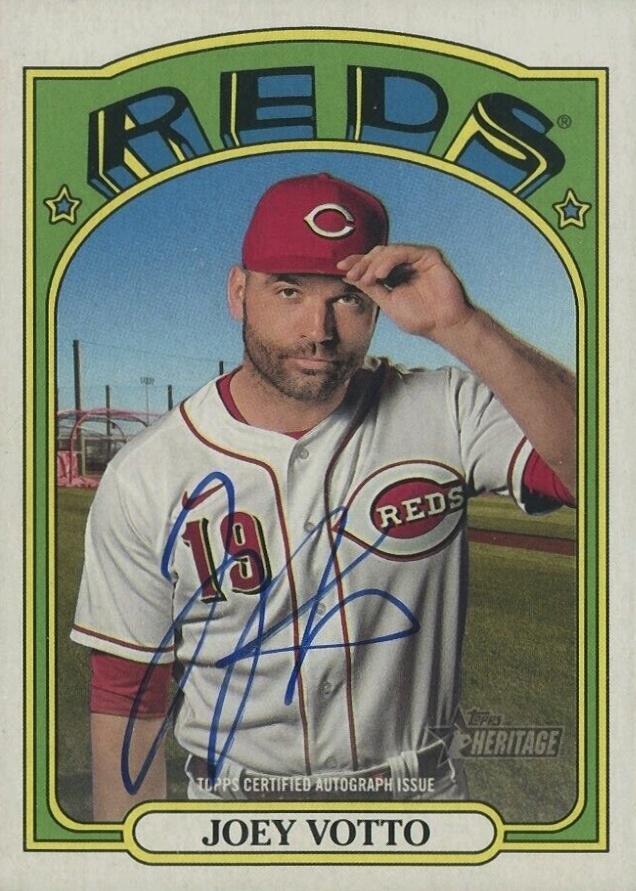 2021 Topps Heritage Real One Autographs Joey Votto #JV Baseball Card