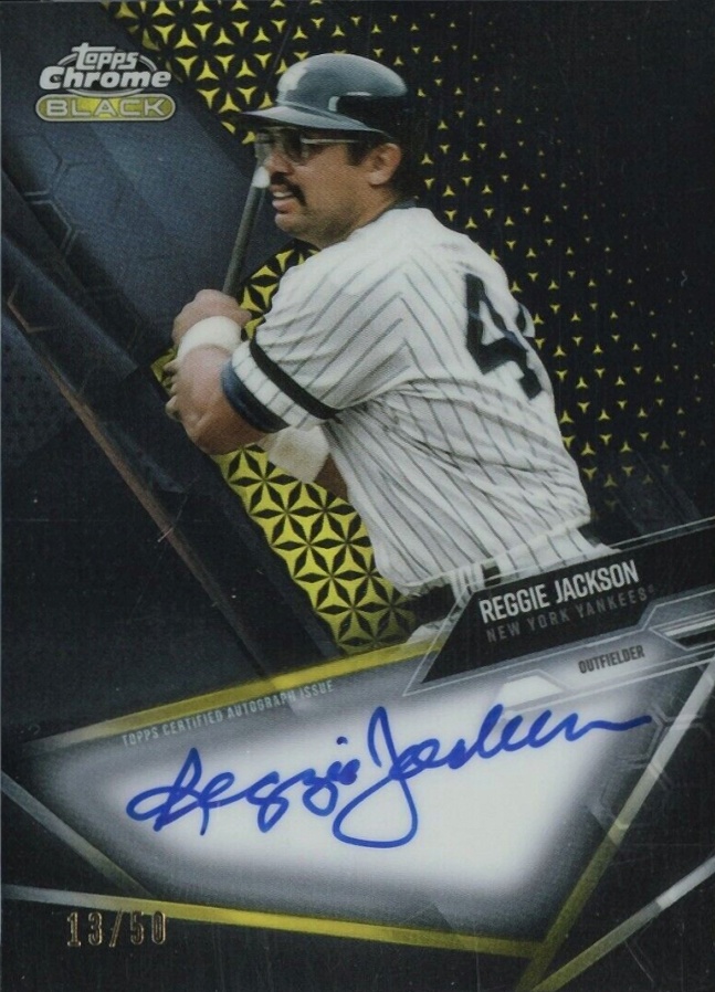 2021 Topps Chrome Black Autographs Reggie Jackson #RJA Baseball Card