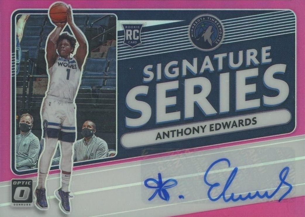 2020 Panini Donruss Optic Signature Series Anthony Edwards #SSAED Basketball Card