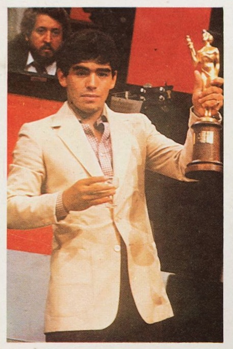 1984 Cromo Esport Sus "Driblings" Sus "Goles" Diego Armando Maradona #13 Soccer Card