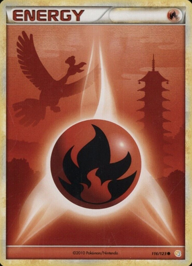 2010 Pokemon Heartgold & Soulsilver Fire Energy #116 TCG Card