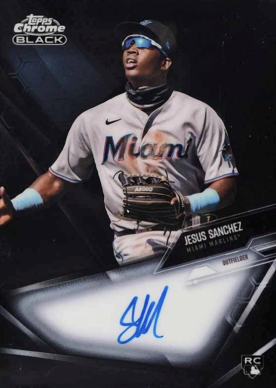 2021 Topps Chrome Black Autographs Jesus Sanchez #JSA Baseball Card