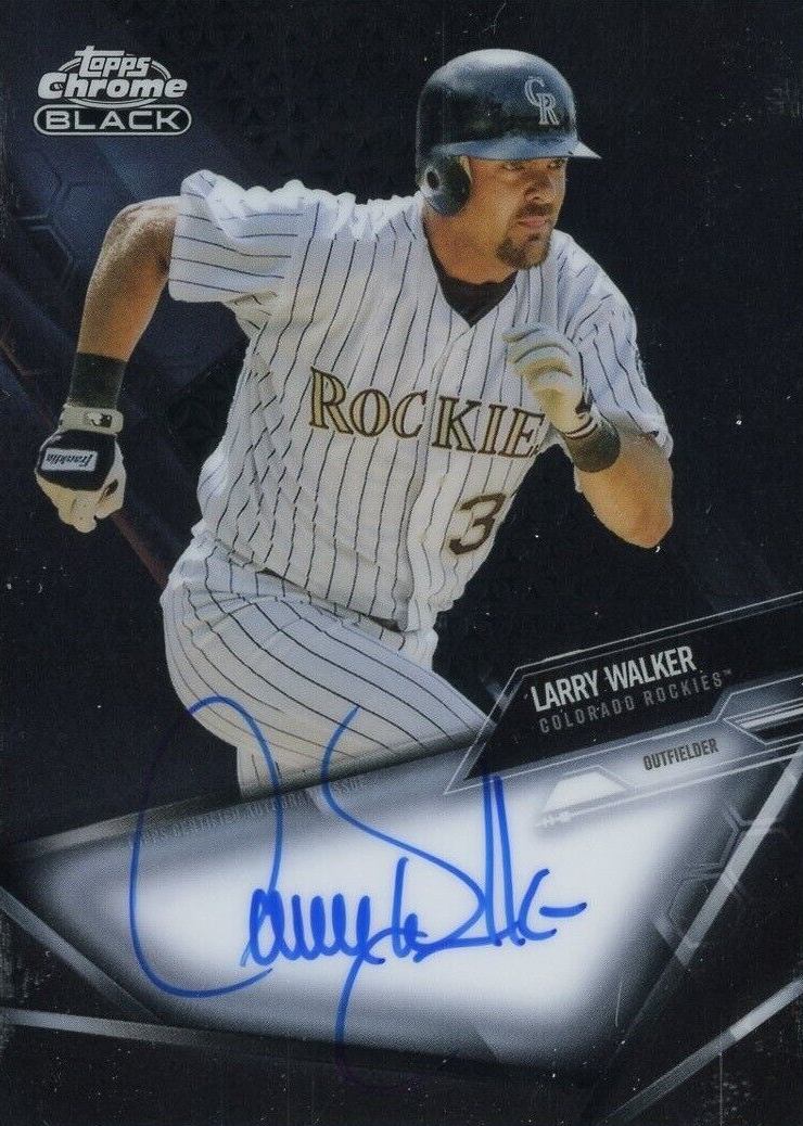 2021 Topps Chrome Black Autographs Larry Walker #LW Baseball Card