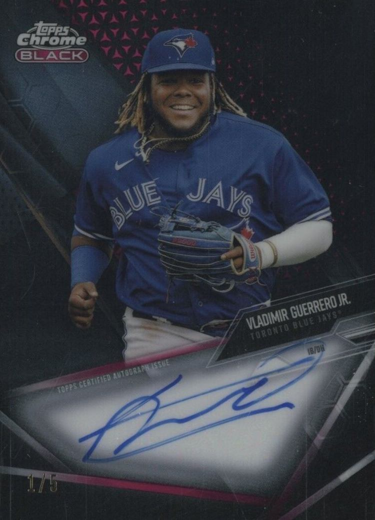 2021 Topps Chrome Black Autographs Vladimir Guerrero Jr. #VGJ Baseball Card