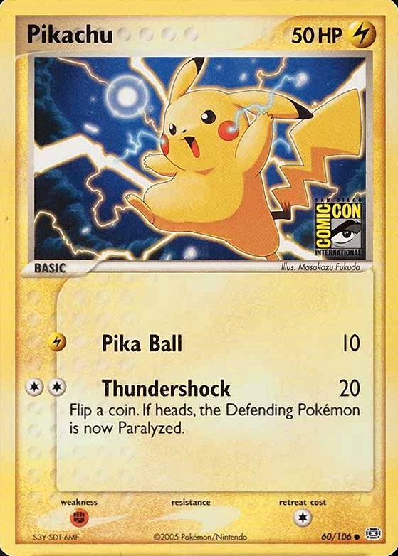 2005 Pokemon EX Emerald Pikachu #60 TCG Card