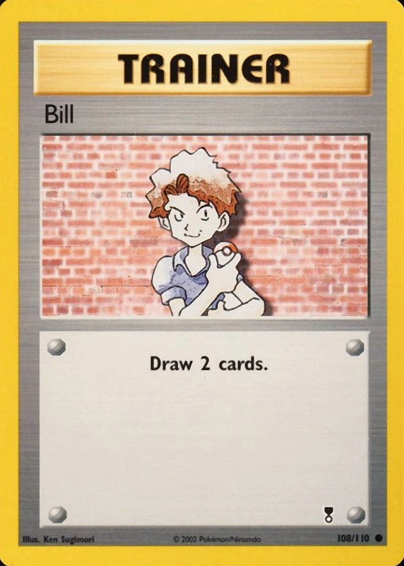 2002 Pokemon Legendary Collection  Bill #108 TCG Card