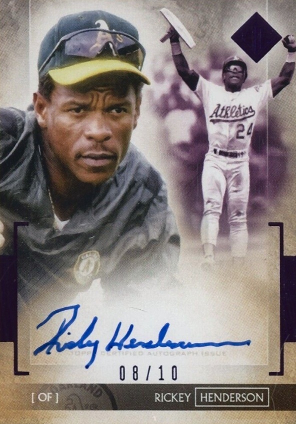 2020 Topps Transcendent Collection Autographs Rickey Henderson #RH Baseball Card