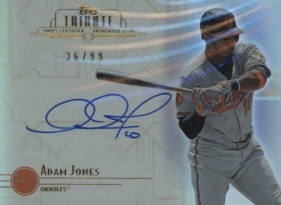 2014 Topps Tribute Autographs Adam Jones #TA-AJ Baseball Card