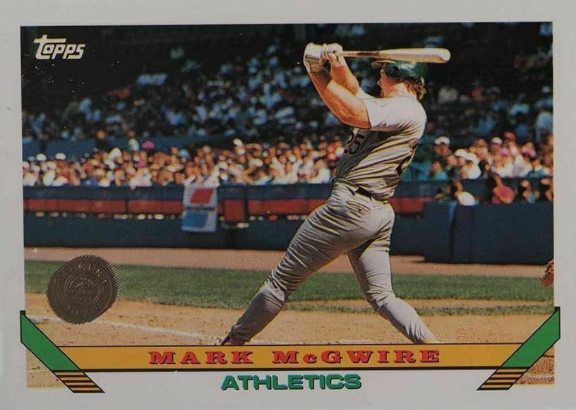 1993 Topps Mark McGwire #100 Baseball Card