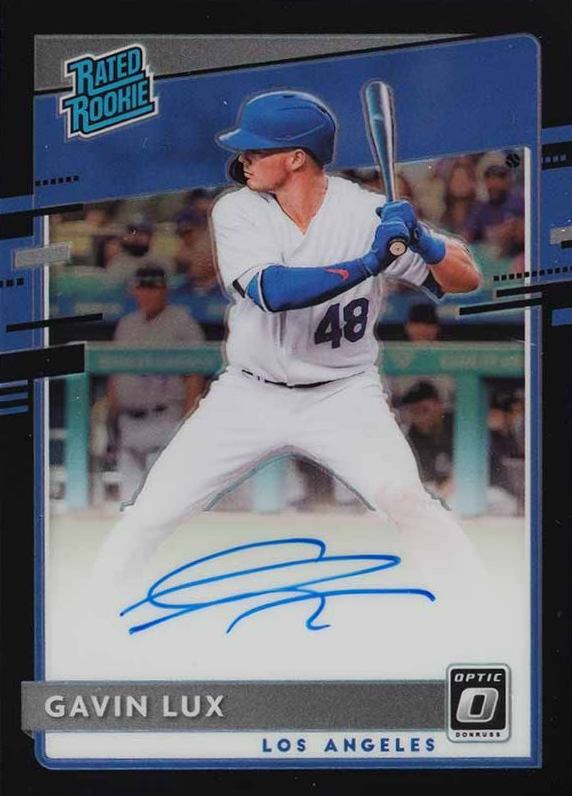 2020 Panini Donruss Optic Rated Rookies Signatures Gavin Lux #RRSGL Baseball Card