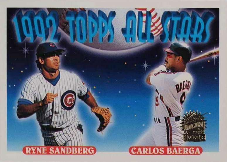 1993 Topps Ryne Sandberg/Carlos Baerga #402 Baseball Card