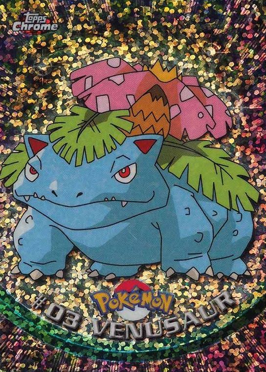 2000 Topps Chrome Pokemon T.V. Venusaur #3 TCG Card