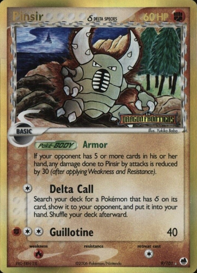 2006 Pokemon EX Dragon Frontiers Pinsir-Reverse Foil #9 TCG Card