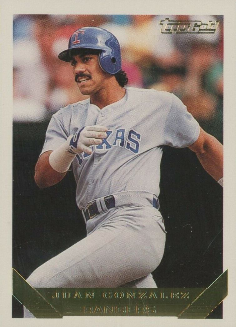 1993 Topps Gold Juan Gonzalez #34 Baseball Card