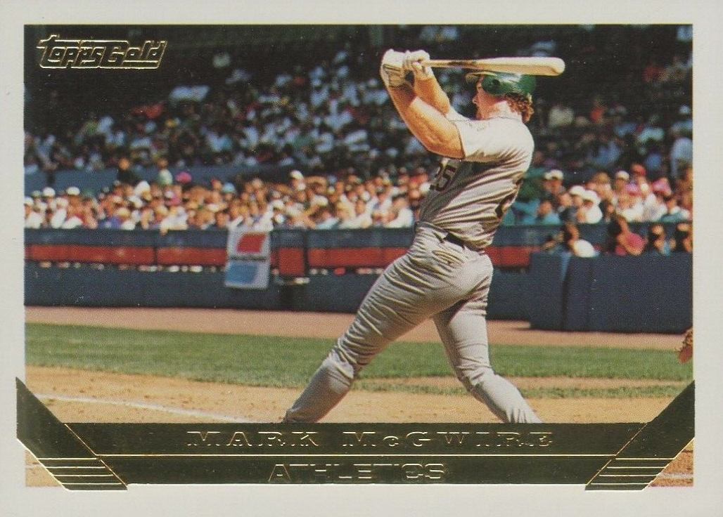 1993 Topps Gold Mark McGwire #100 Baseball Card