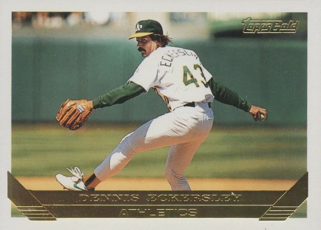 1993 Topps Gold Dennis Eckersley #155 Baseball Card