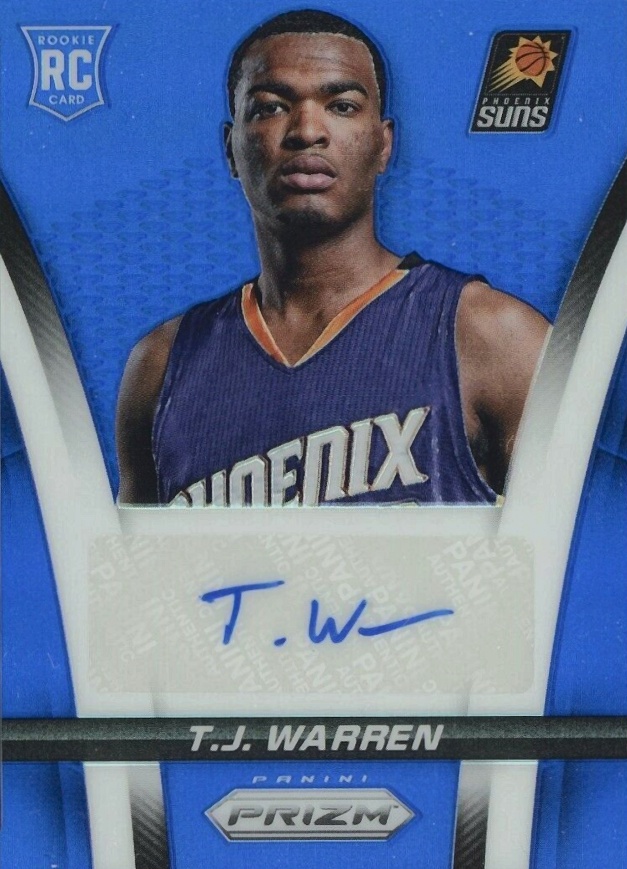 2014 Panini Prizm Rookie Autographs T.J. Warren #12 Basketball Card