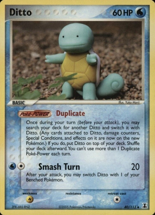 2005 Pokemon EX Delta Species Ditto [Squirtle] #40 TCG Card
