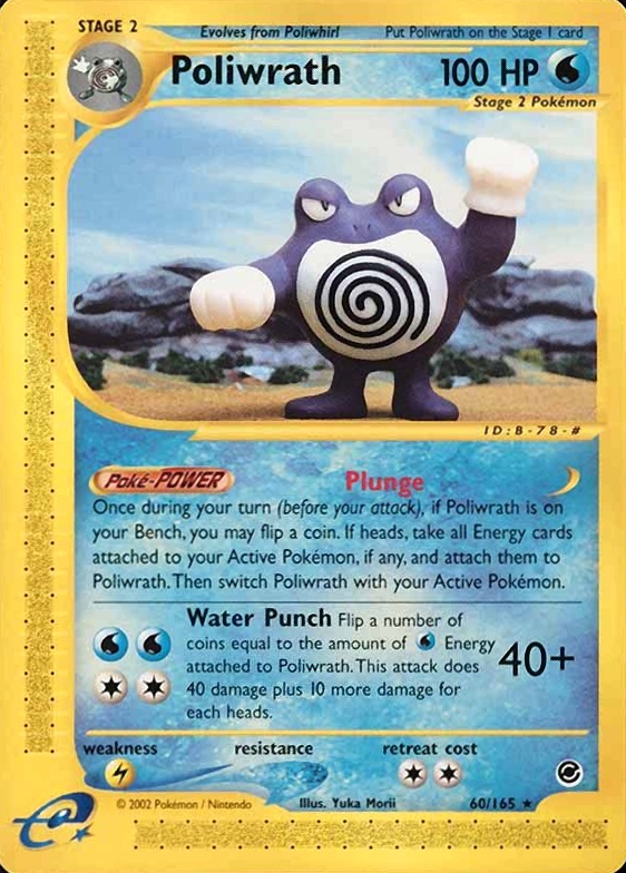 2002 Pokemon Expedition Poliwrath #60 TCG Card