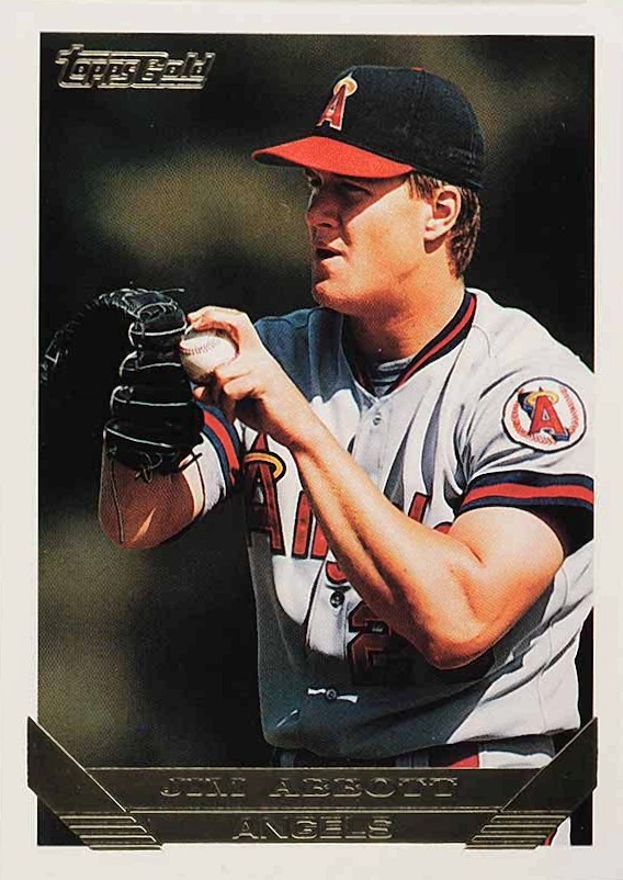 1993 Topps Gold Jim Abbott #780 Baseball Card