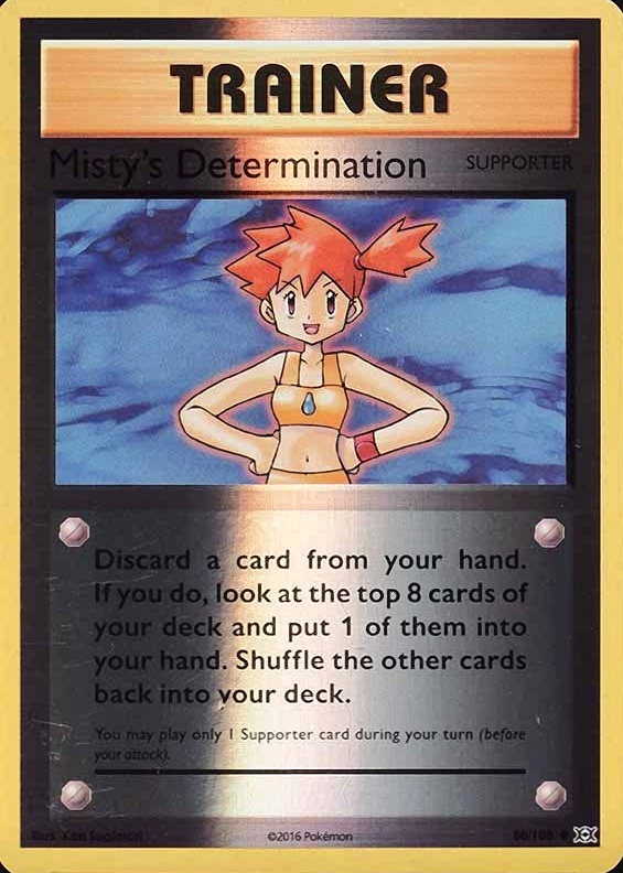 2016 Pokemon XY Evolutions Misty's Determination-Reverse Foil #80 TCG Card