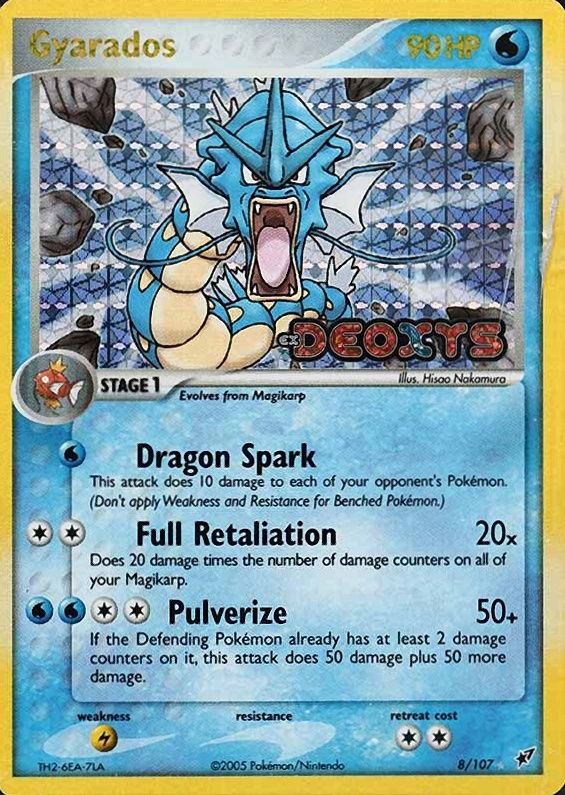 2005 Pokemon EX Deoxys Gyarados-Reverse Foil #8 TCG Card