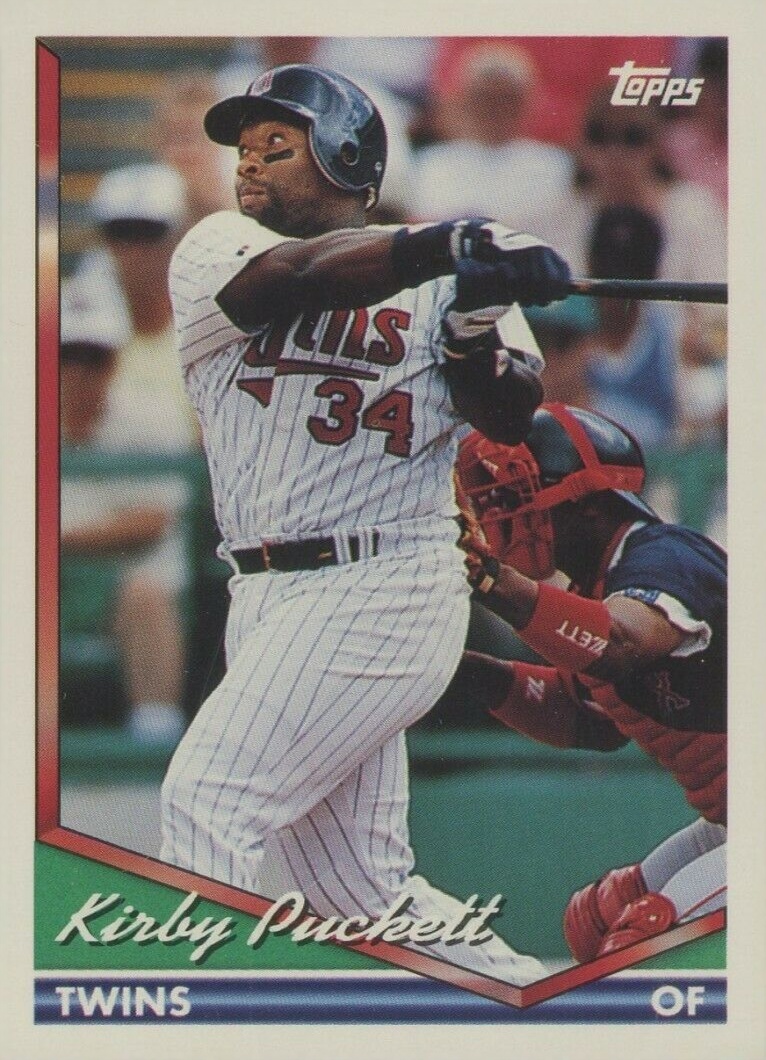 1994 Topps Kirby Puckett #100 Baseball Card