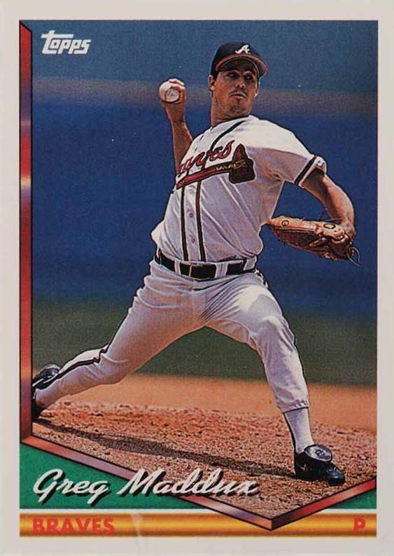 1994 Topps Greg Maddux #499 Baseball Card