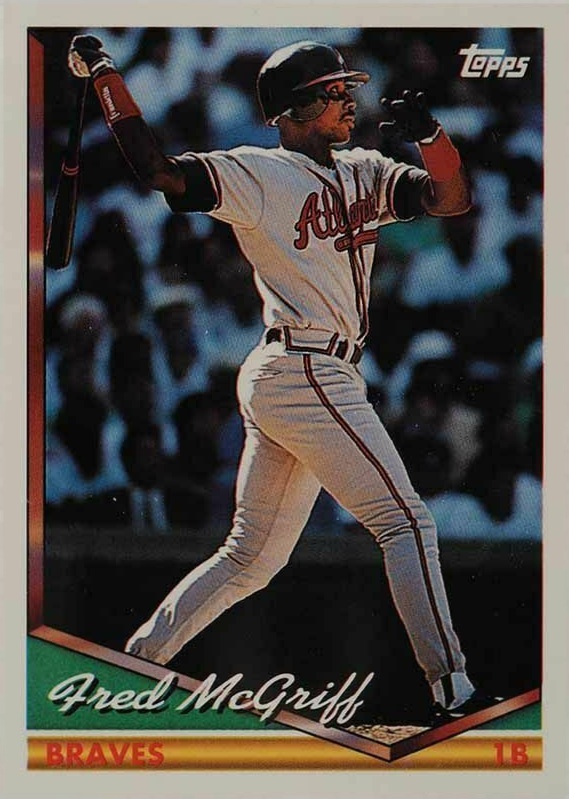 1994 Topps Fred McGriff #565 Baseball Card