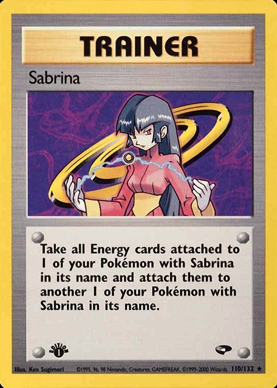 2000 Pokemon Gym Challenge Sabrina #110 TCG Card