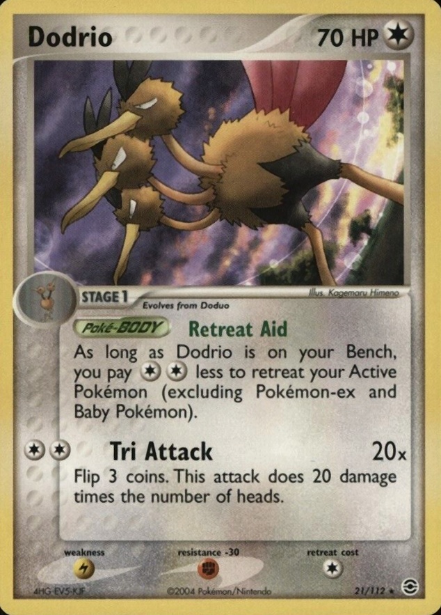 2004 Pokemon EX Fire Red & Leaf Green Dodrio #21 TCG Card