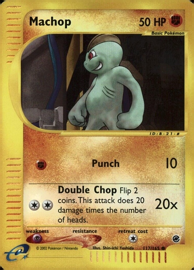 2002 Pokemon Expedition Machop-Reverse Foil #117 TCG Card