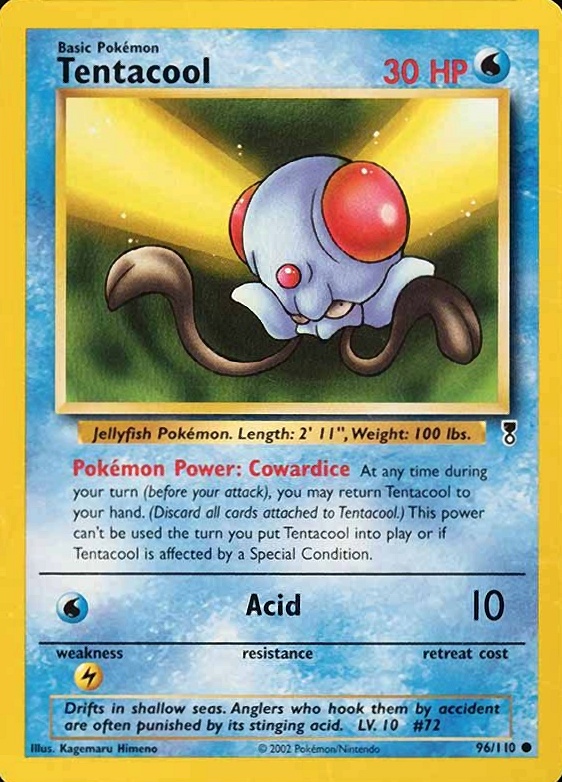 2002 Pokemon Legendary Collection  Tentacool #96 TCG Card