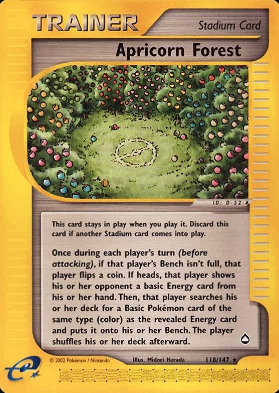 2003 Pokemon Aquapolis Apricorn Forest #118 TCG Card